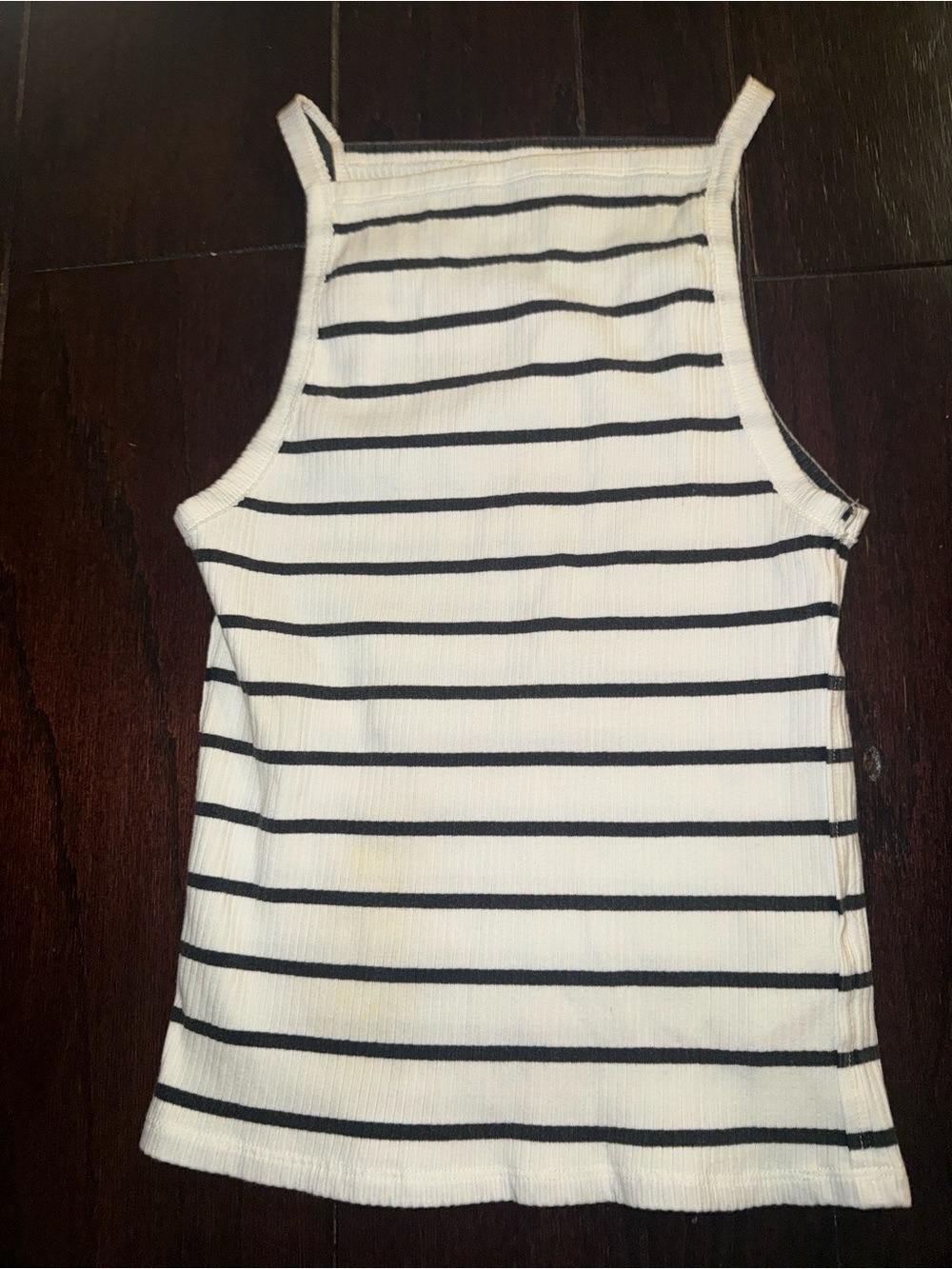 Free People WE THE FREE Mia Tank Top Black & White Stripe Size Small - Picture 4 of 6